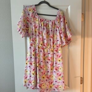 ANDREE BY UNIT Floral Dress with Pink and Yellow